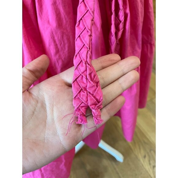 Derek Lam 10 Crosby Finn Ruffle Wrap Mini Dress Pink Womens Size 44 US 10 - Picture 11 of 15